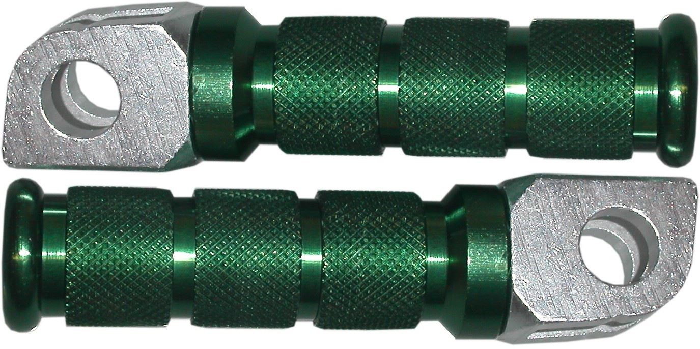 Footrests Anodised For Suzuki Green (Pair)