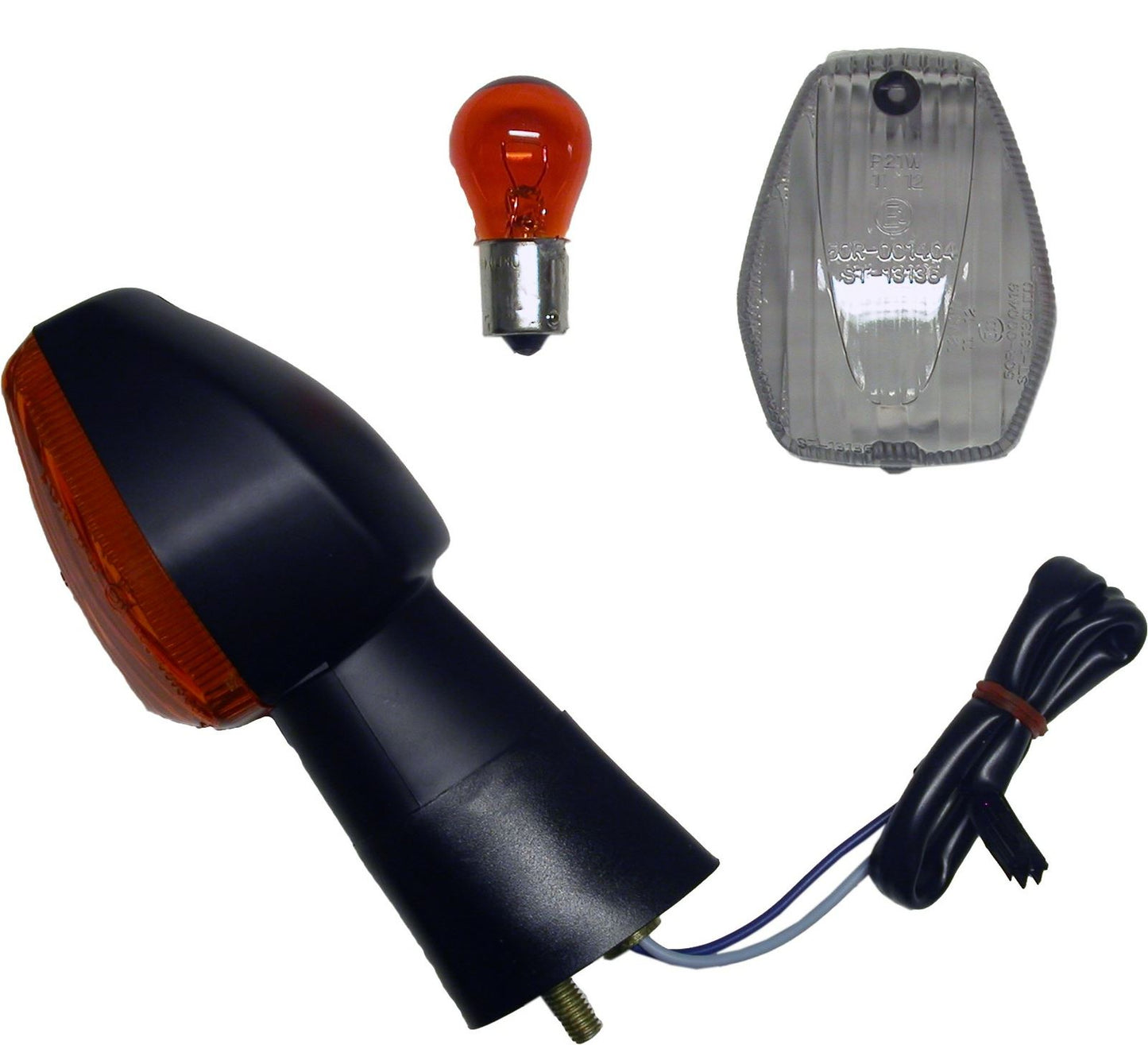 Indicator Honda CBR's 02-, CB600 Front Right & Rear Left (Amber & Clear) (Stem 70mm)