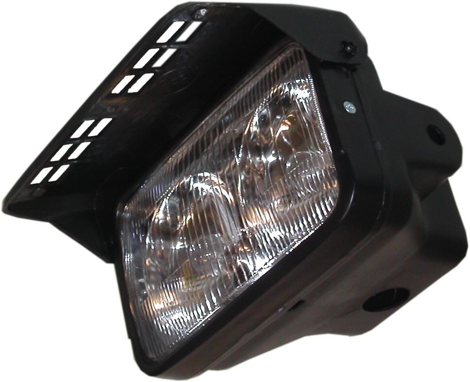 Headlight Rectangle Black Complete with Peak 7.5'' (Not E-Marked & Straight Beam)