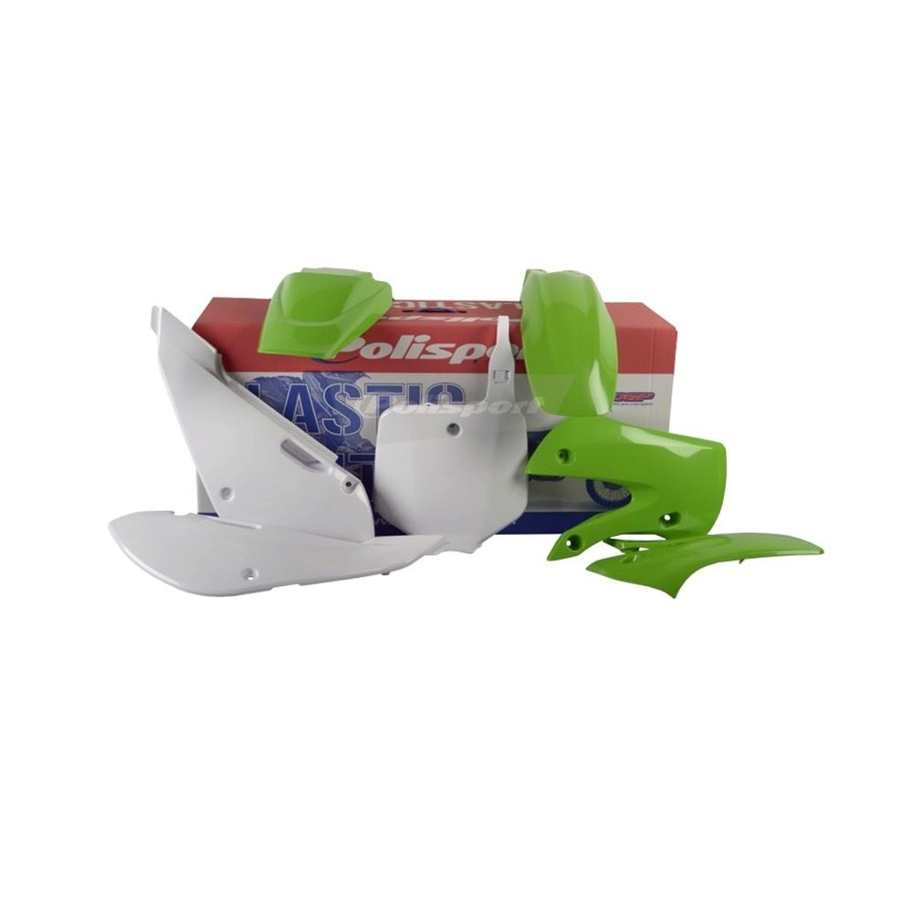 POLISPORT PLASTIC KIT KAWASAKI KX65 2000-2025, GREEN OEM 2020