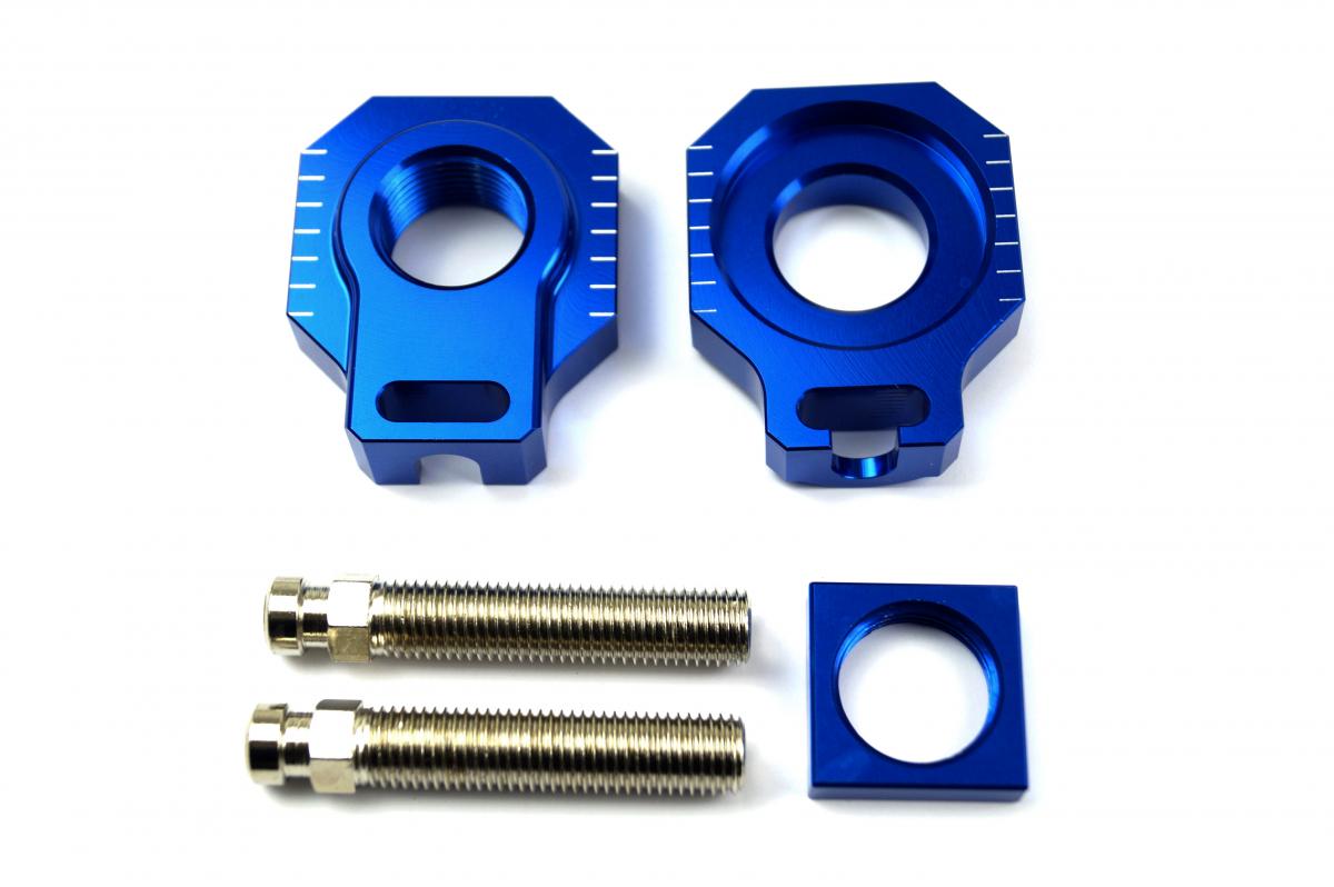 CHAIN ADJUSTER AXLE BLOCK & BOLT HUSQ TC125 03-15, TC250 14-16, TE150 17-19