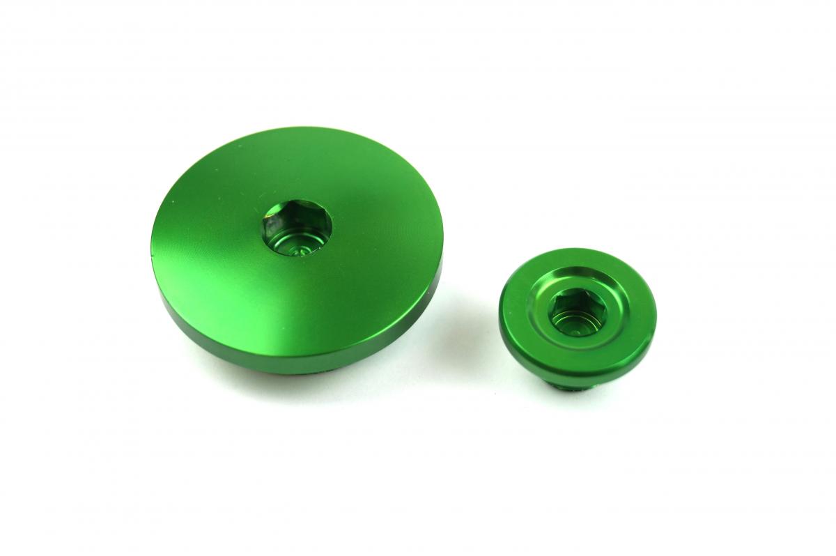ENGINE PLUG KIT GREEN ALLOY KAWASAKI KX250 20>, KX450 19>