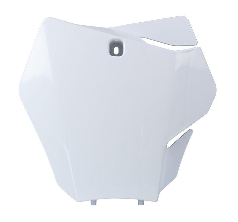 R-TECH WHITE FRONT PLATE GAS GAS MC/MC-F 2021-2023