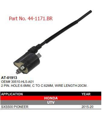 IGNITION COIL HONDA SXS500 PIONEER 2015-2021, SXS520 2021-2023