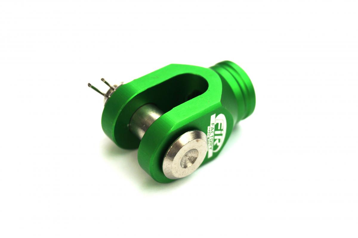 BRAKE CLEVIS REAR GREEN KX250 05-08 KXF250/450 06-12, FIR ASRBC-01, CNC ALLOY