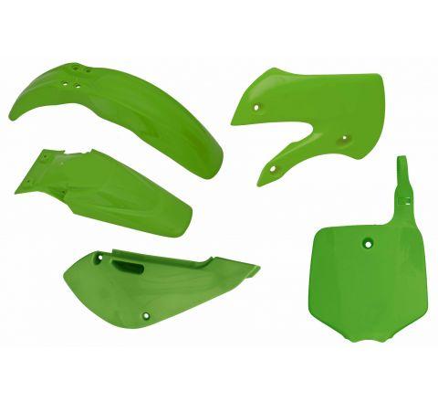 R-TECH GREEN PLASTIC KIT/5 KAWASAKI KX65 2001-2024, SUZUKI RM65 2003-2008