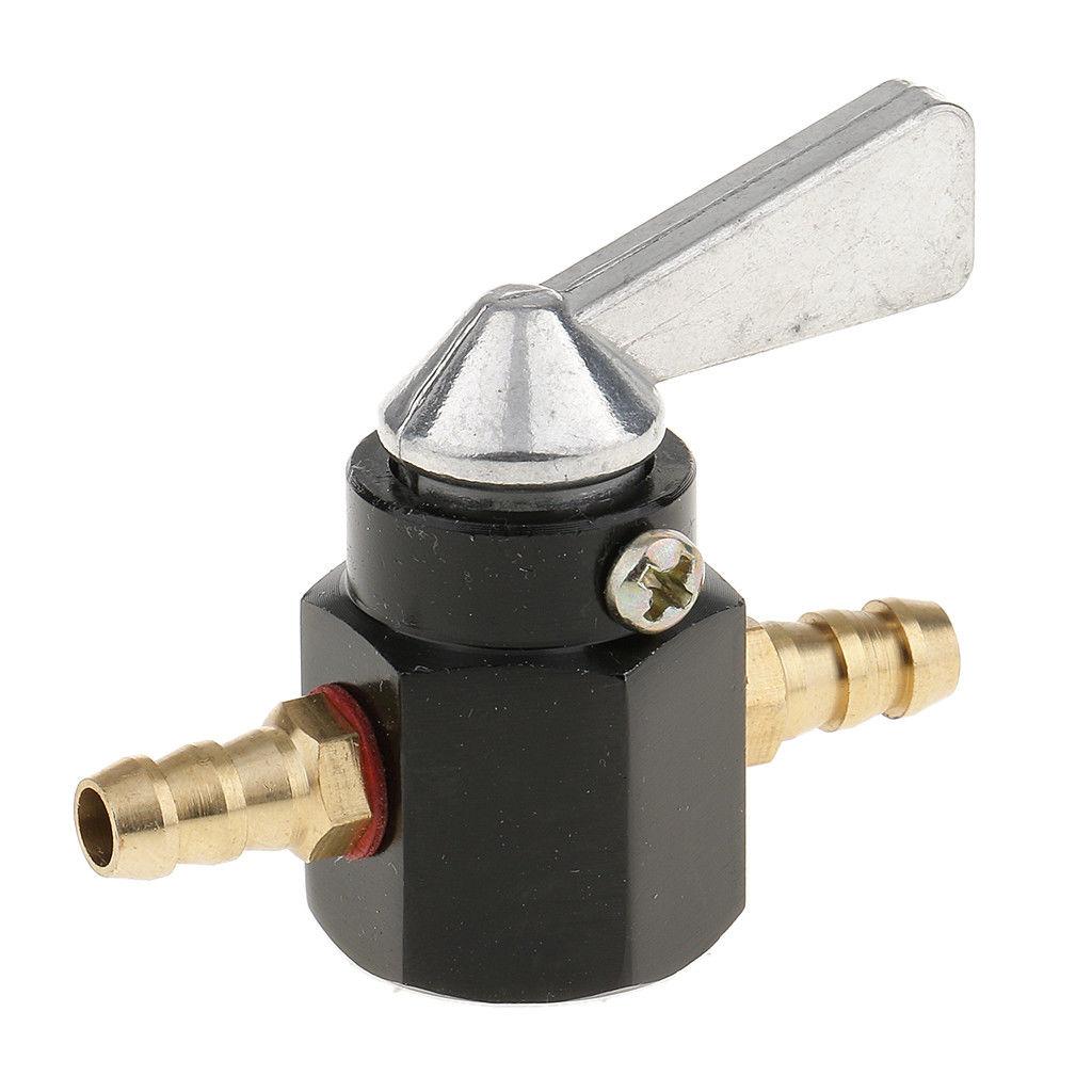 FUEL TAP INLINE BLACK 6mm