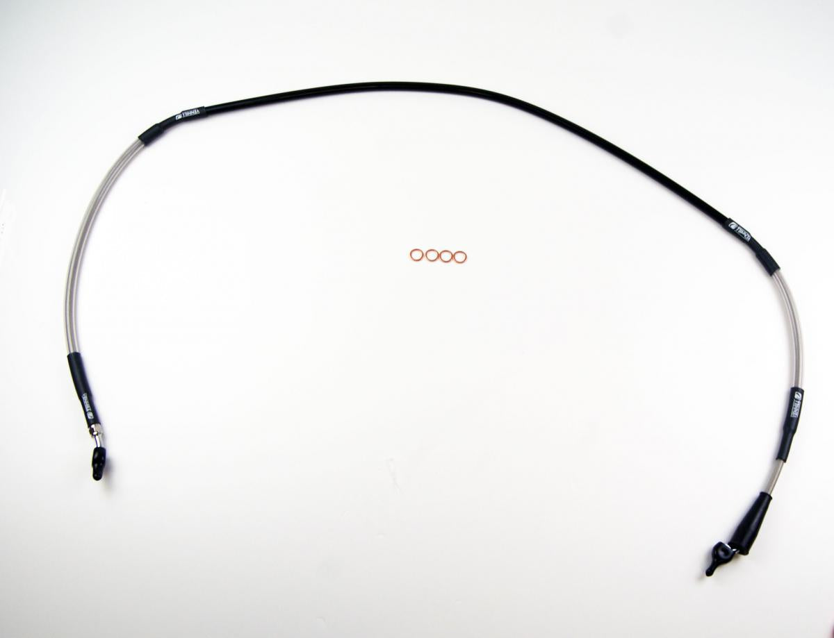 HOSE FRONT BRAKE SILVER / BLK, VENHILL S01-1-042/P-CL, RM-X 450 10-19