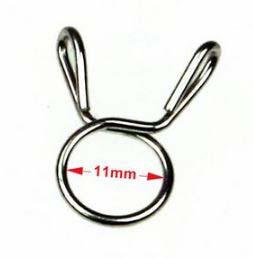 HOSE CLAMP / CLIP ID: 11mm PACK 50, OD PIPE DIA RANGE 11.5MM - 12MM
