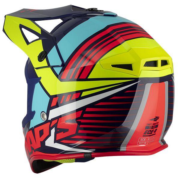 SWAP'S MX HELMET XL 62 BLUE/YELLOW 21, !! ACU GOLD APPROVED !!