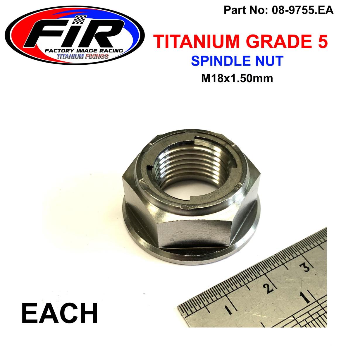 GR5 YAMAHA REAR SPINDLE NUT, Ti-GR5 INSERT / M18x1.50mm / EACH, 90185-18009