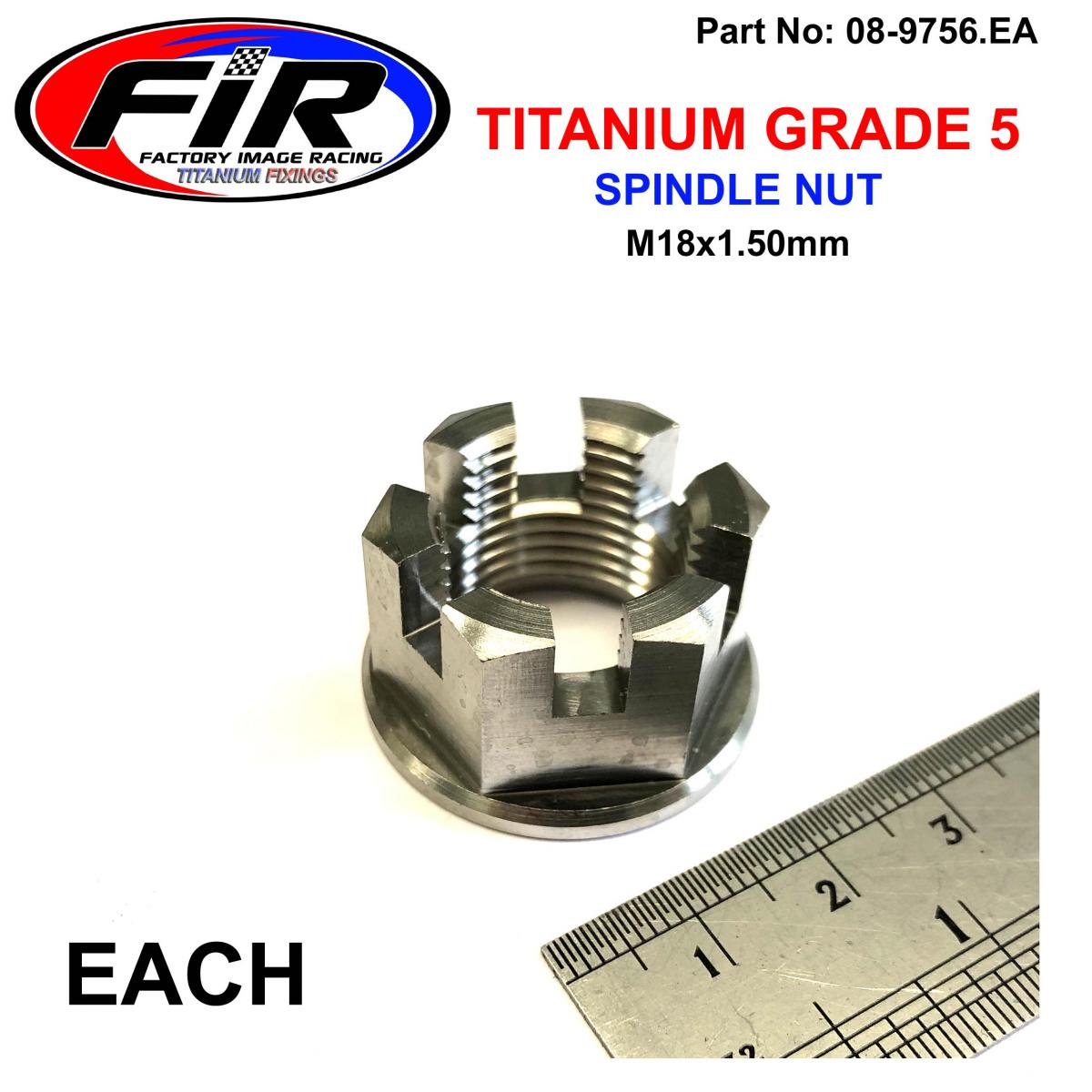 GR5 SUZUKI REAR SPINDLE CASTLE NUT, M18x1.50mm / 08314-4018A RM125/250, DR-Z