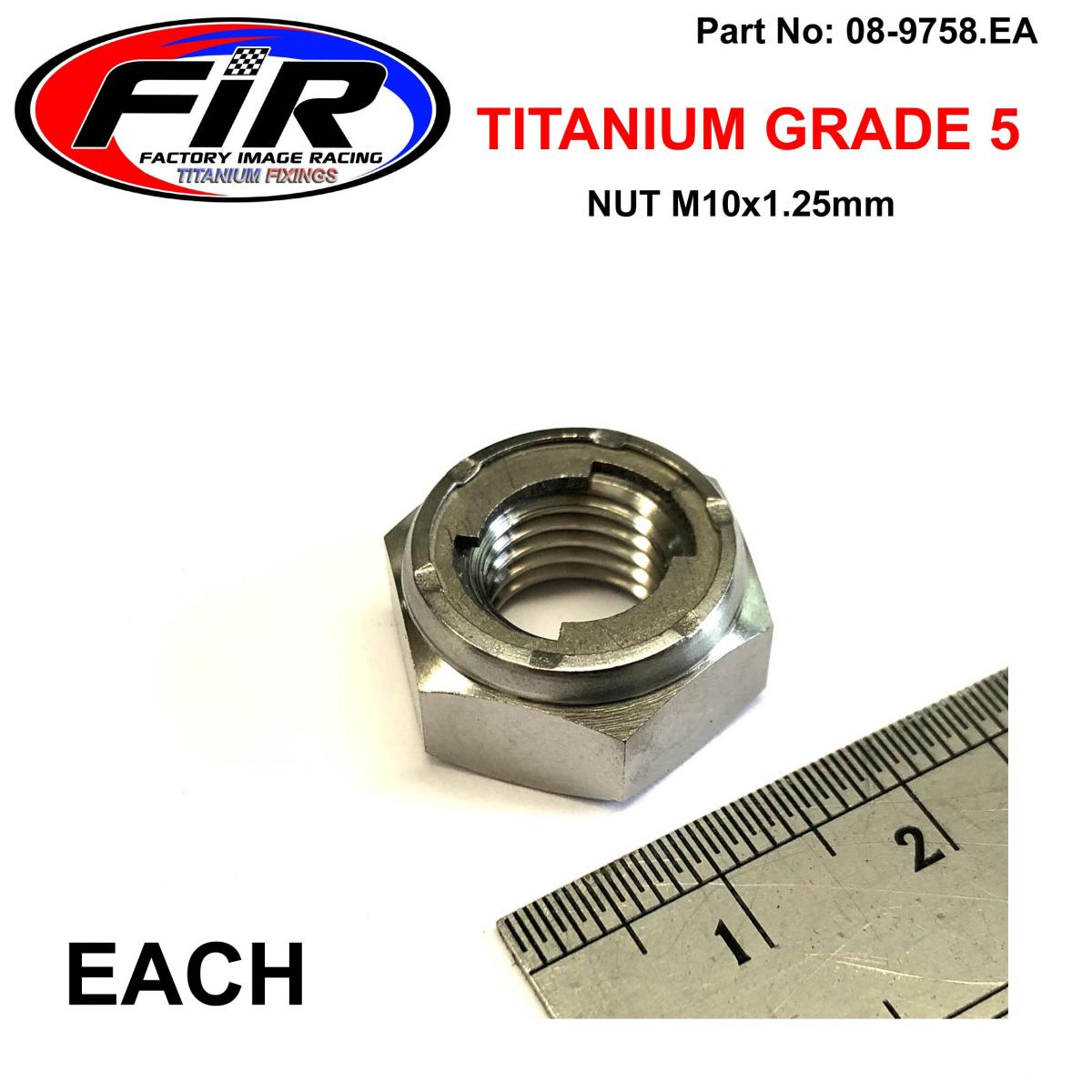 M10x1.25mm INSERT LOCK NUT, Ti-GR5 INSERT YAM, HON, 90185-10012, 90306-KZ4-711
