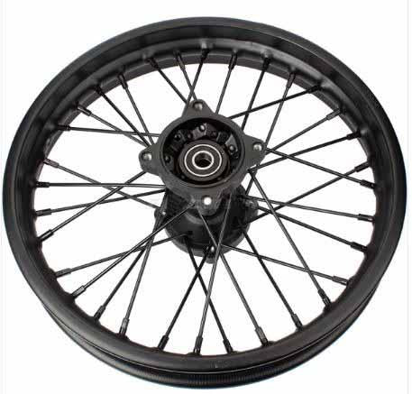 14 x 1.85 REAR PIT BIKE WHEEL. 12mm SPINDLE