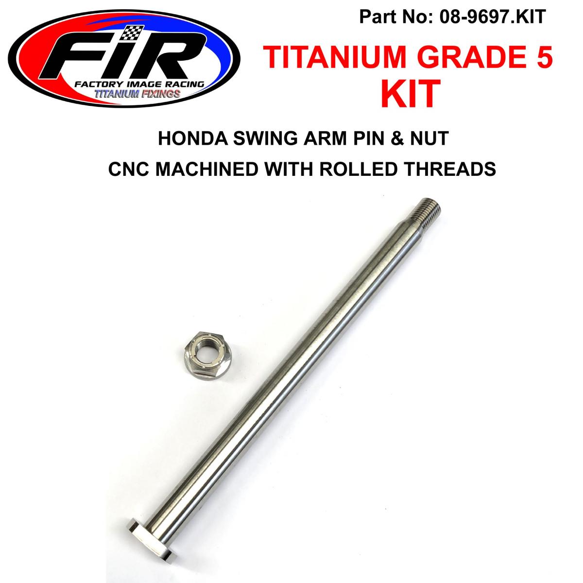 HONDA SWING ARM PIN & NUT, M14x1.50mm / EACH, 52101-KZ4-J40 / 90305-KZ3-B01