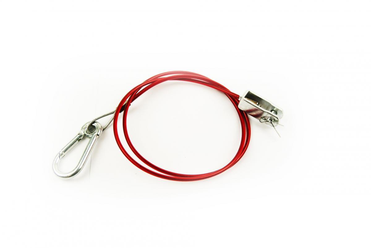 H/D BREAKAWAY CABLE + CLEVIS, TRAILER BRAKE CABLE/WIRE 1m long