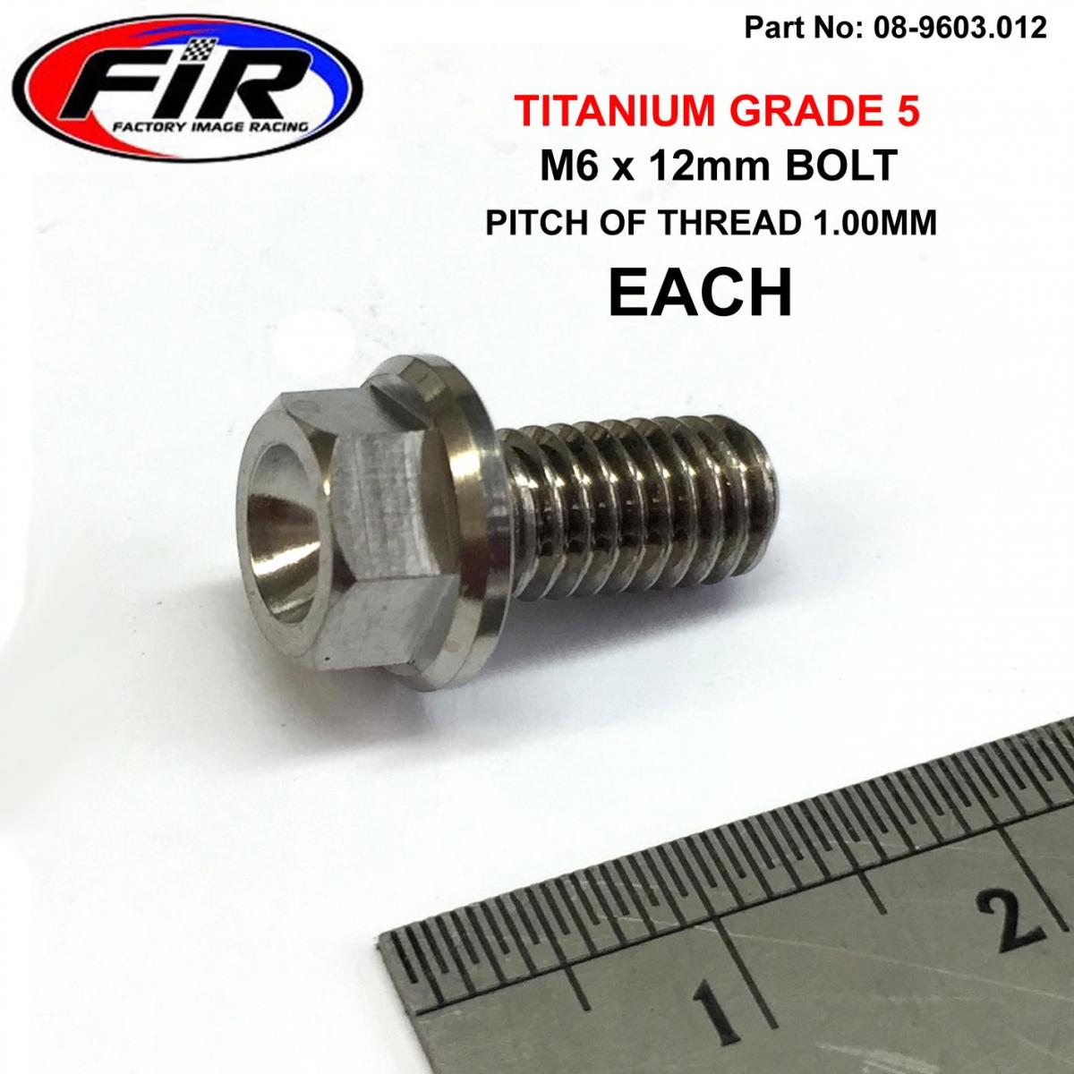 TITANIUM BOLT M6 x 12mm