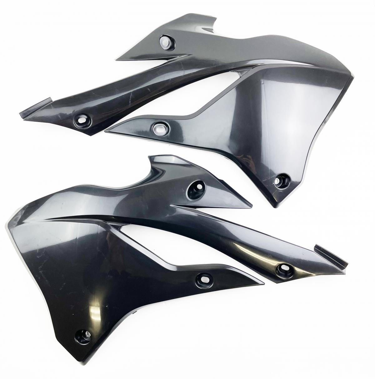 R-TECH BLACK RADIATOR SCOOPS KAWASAKI KX85/112 2022-2024