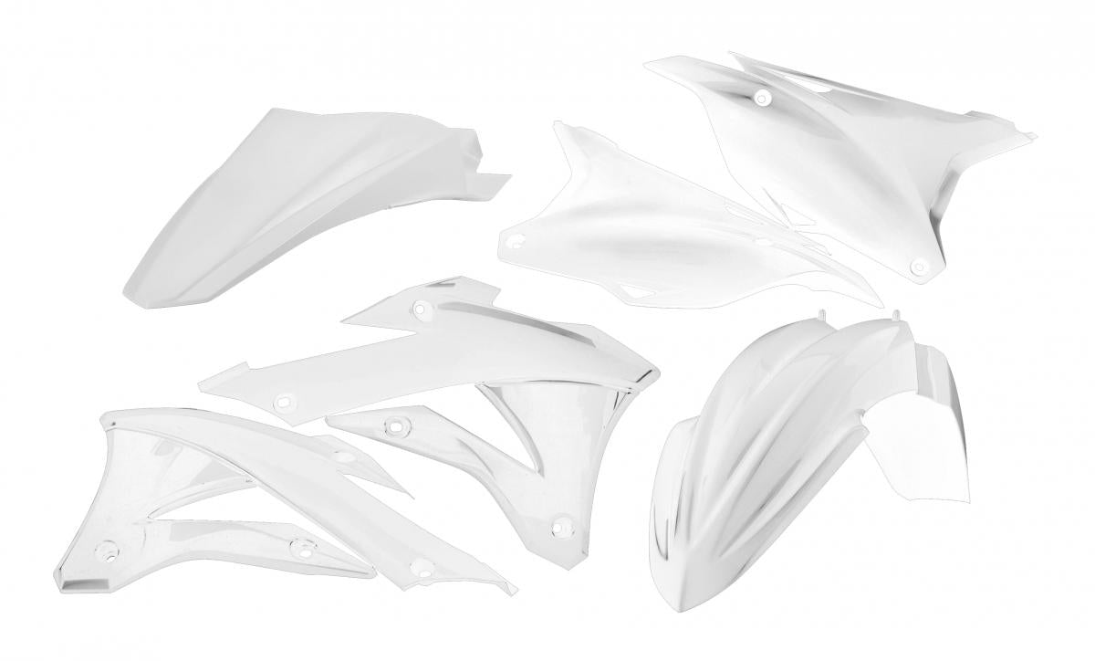 R-TECH WHITE PLASTIC KIT/5 KAWASAKI KX85 2022-2024, KX112 2022-2024