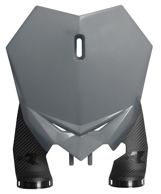 R-TECH QUANTUM GREY FRONT NUMBER PLATE BETA RX 125-480 2020-2024