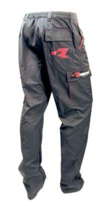 R-TECH EMBROIDERED BLACK CARGO TROUSERS - XX-LARGE