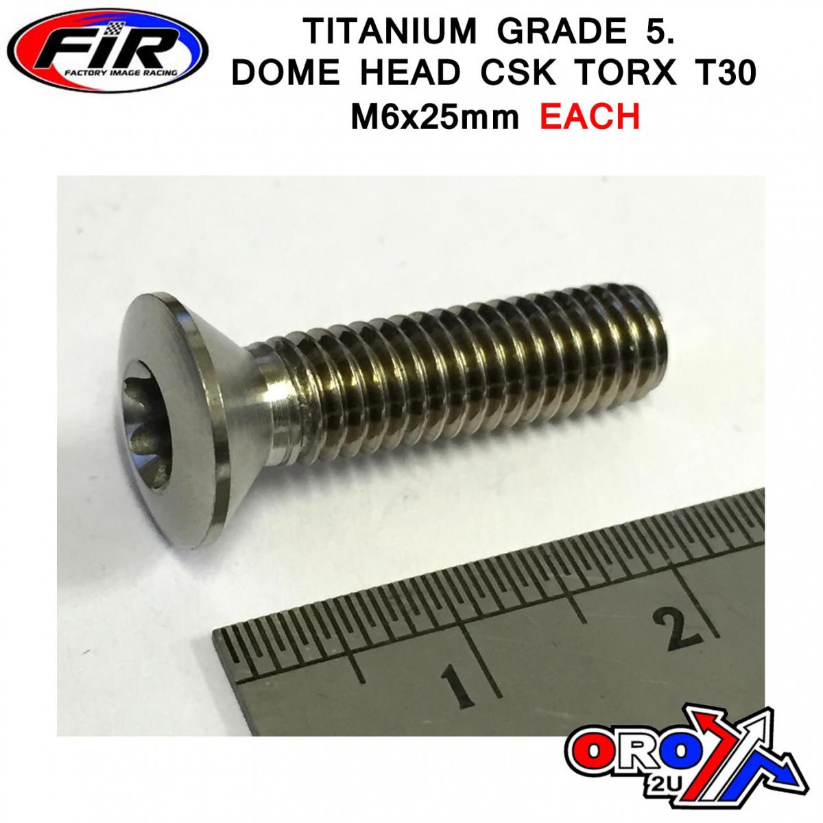 TITANIUM CSK.D TORX M6x25mm