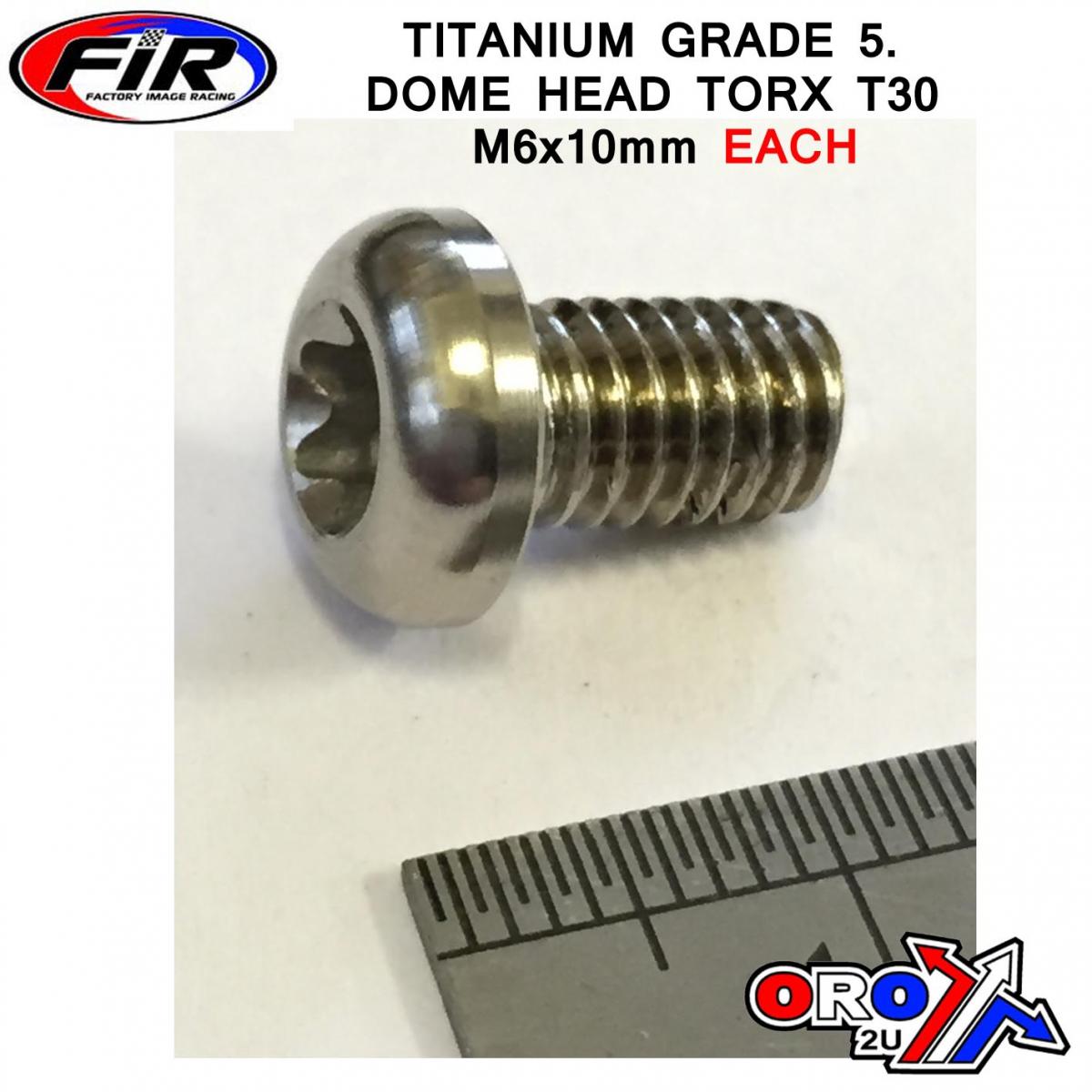TITANIUM BUTTON TORX M6x10mm