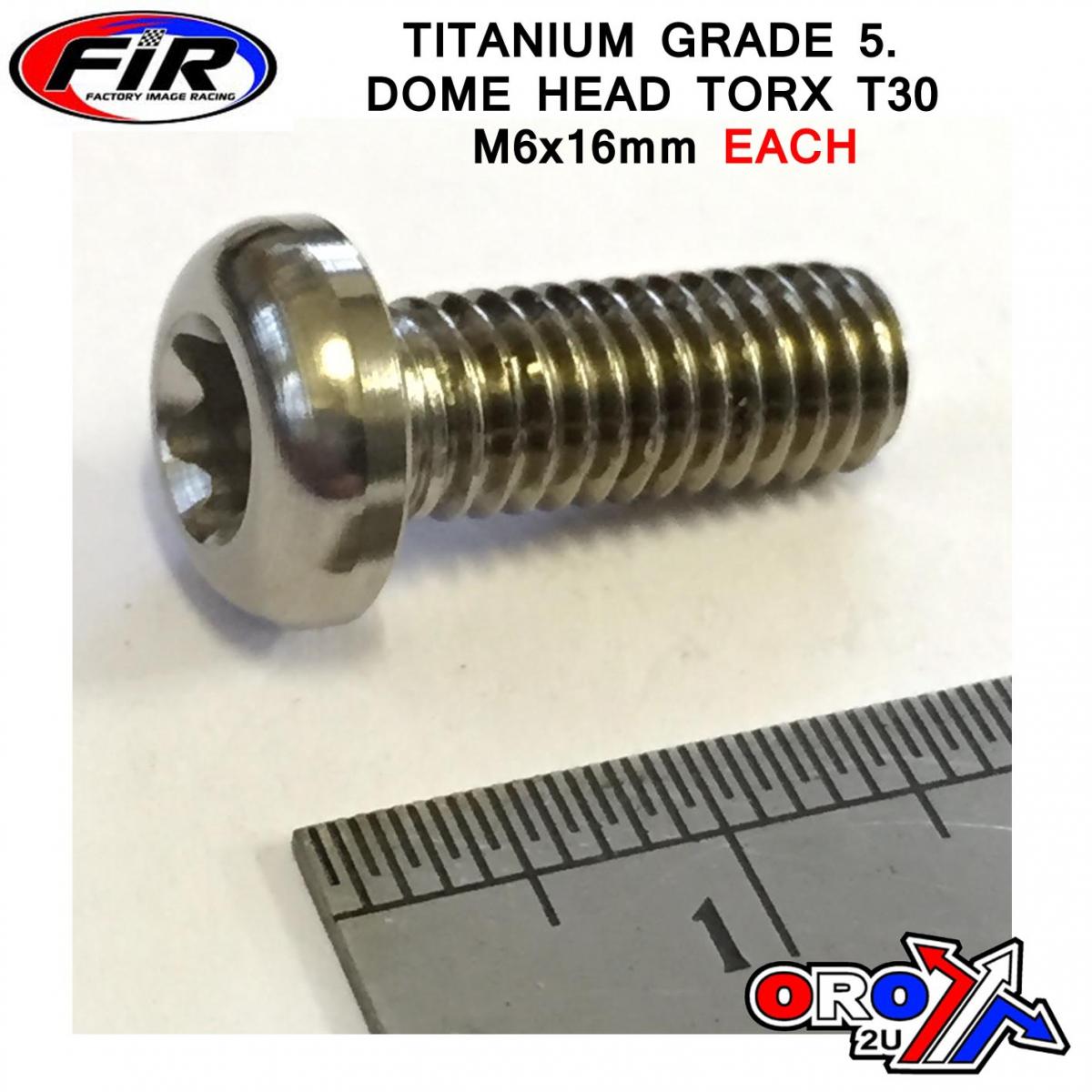 TITANIUM BUTTON TORX M6x16mm