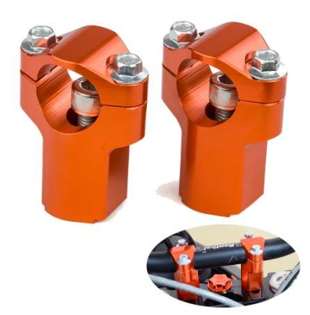28.6mm Handlebar Clamp 52mm Risers Bar Mount In Orange for KTM Gas Gas BETA Husq