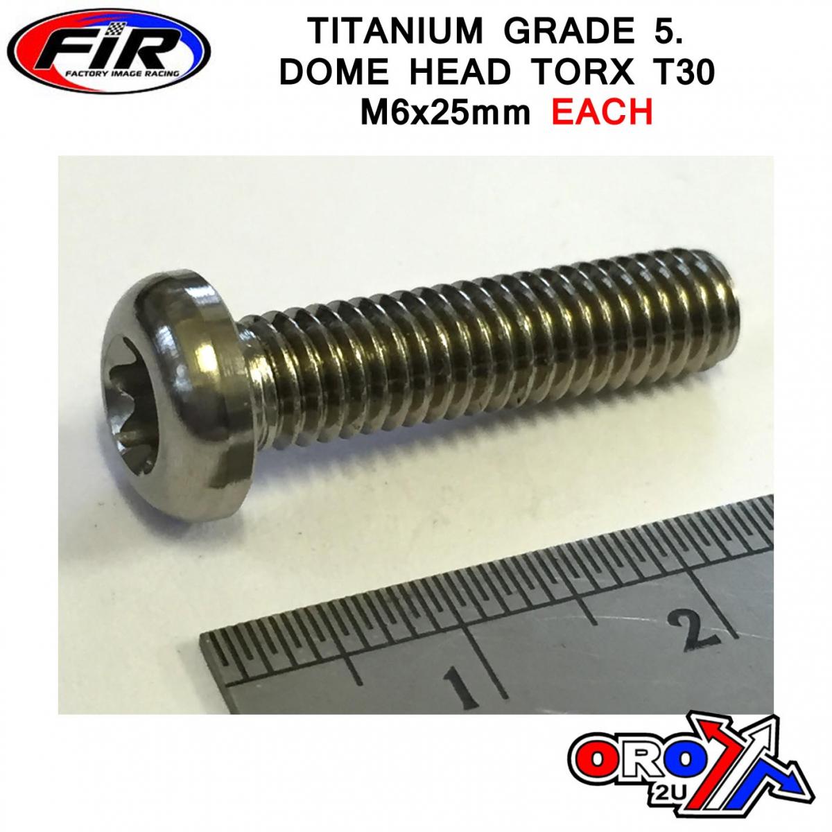TITANIUM BUTTON TORX M6x25mm