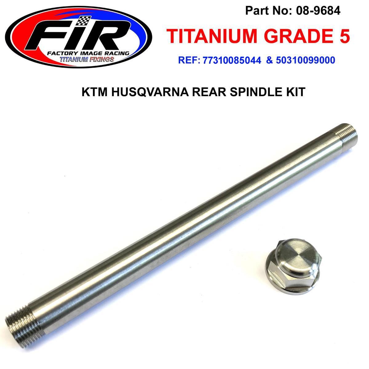 KTM & HUS ENDURO REAR SPINDLE KIT, TITANIUM GRADE 5 / EACH, OEM 77310085044