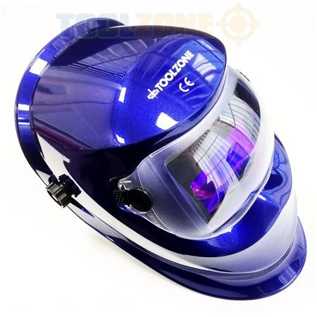 AUTO WELDING MASK HELMET BLUE, AUTO DARKENING WELDERS HELMET