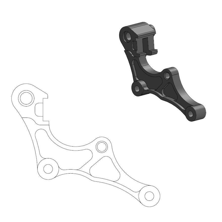 BRACKET CALIPER BRACKET GASGAS HUSQ, GASGAS HUSQVARNA, MOTO-MASTER 211125