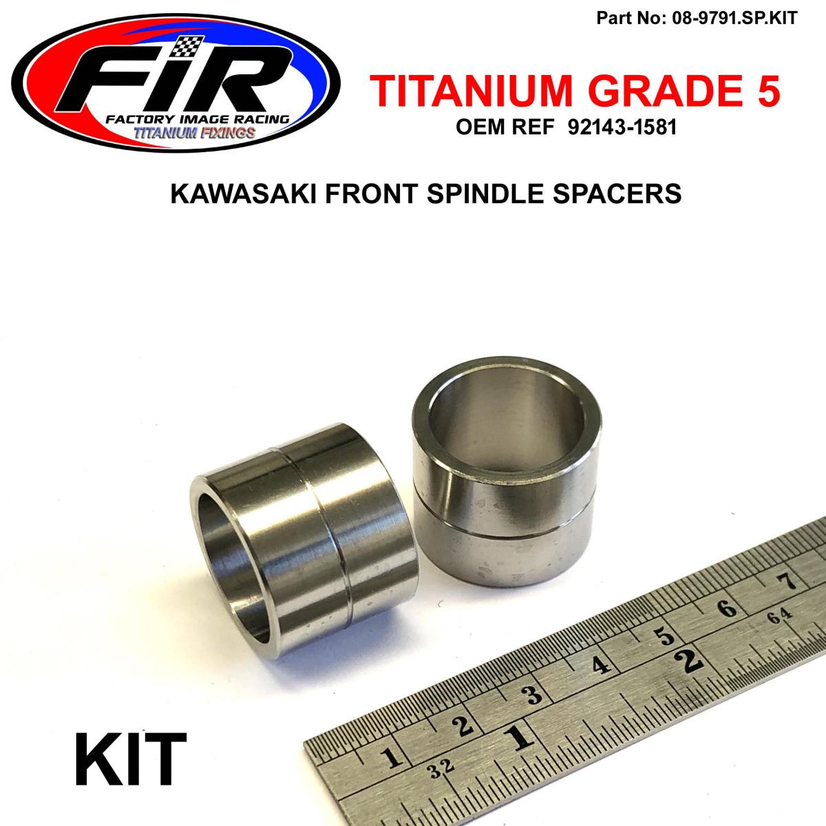 GR5 FRONT SPACER KIT KX500 250 125, 92143-1581 WHEEL SPACERS FRONT, 11-1027 FIR
