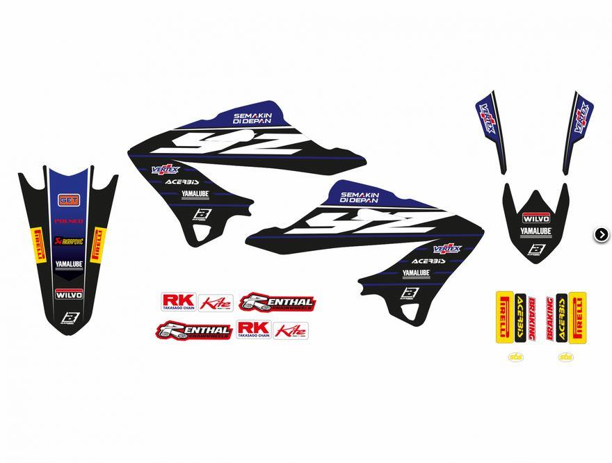 YAMAHA YZ125/250 2022-2024, REPLICA YAMAHA FACTOR DECAL KIT