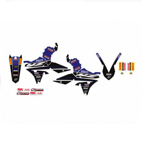 YAMAHA YZ-F250 2014-2018, YZ-F450 2014-2017 FACTORY DECAL KIT, BLACKBIRD