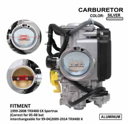 Carburetor Assembly HONDA ATV 38mm, SPORTTRAX TRX400X/EX 99-08
