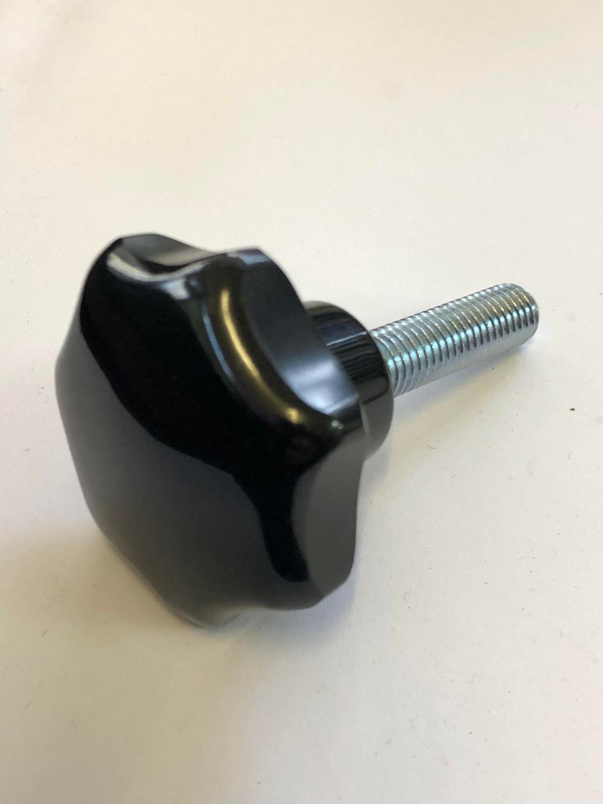 M10x40, 1.5 PITCH HEX BOLT EACH, HANDBOLT / 50MM DIA LOBE NYLON