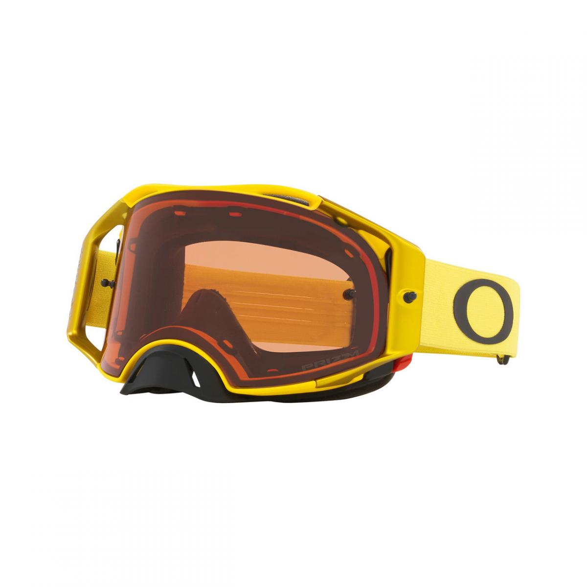 OAKLEY AIRBRAKE MX MOTO YELLOW PRIZM BRONZE, PRIZM BRONZE LENS OA OO7046-A6
