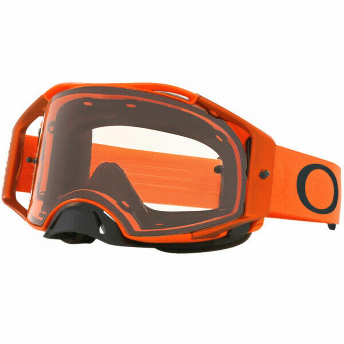 OAKLEY AIRBRAKE MX MOTO ORANGE CLEAR LENS, CLEAR LENS OA OO7046-B6, OA OO7046-B6