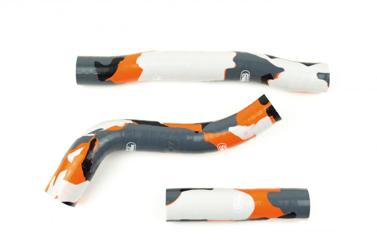 SAMCO HOSE KIT KTM 250/350 SX-F 16-18 THERMOSTAT BYPASS, 3 PIECE, ORANGE CAMO