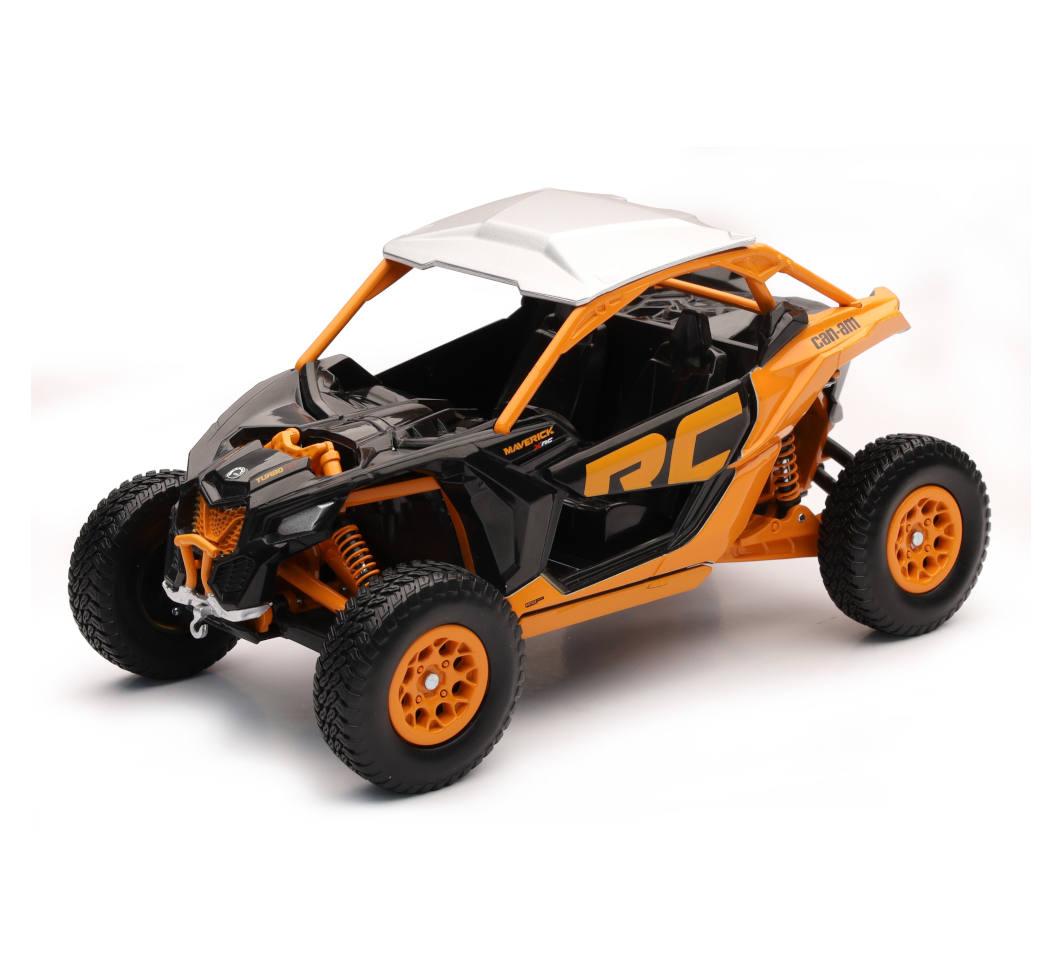 NEWRAY DIE CAST MODEL CAN-AM MAVERICK TURBO, ORANGE AND BLACK, SCALE 1:18