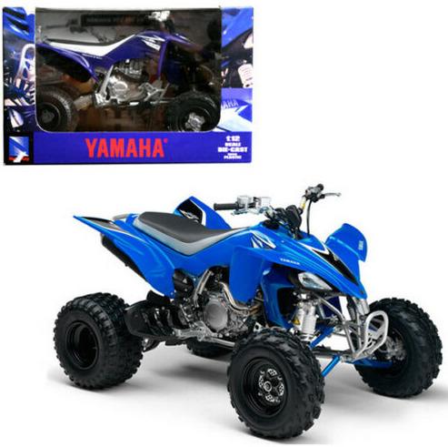 NEWRAY DIE CAST MODEL YAMAHA YFZ450 2005, BLUE, SCALE 1:12
