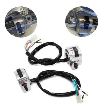 SWITCH SET RH & LH CONTROLS SILVER, CLASSIC STYLE