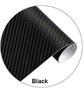 BLACK CARBON FIBER DECAL SHEET 30x127cm, 3D FIBER VINYL