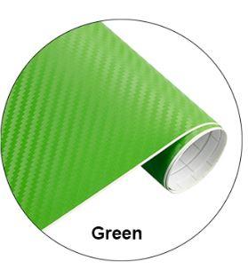 GREEN CARBON FIBER DECAL SHEET 30x127cm, 3D FIBER VINYL
