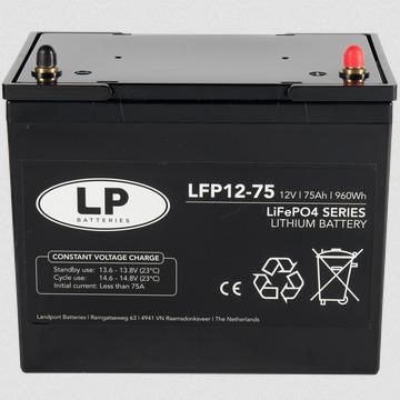 BATTERY LITHIUM 12V LFP12-75, 75AH 12V LITHIUM LiFePO4 10.8Kg