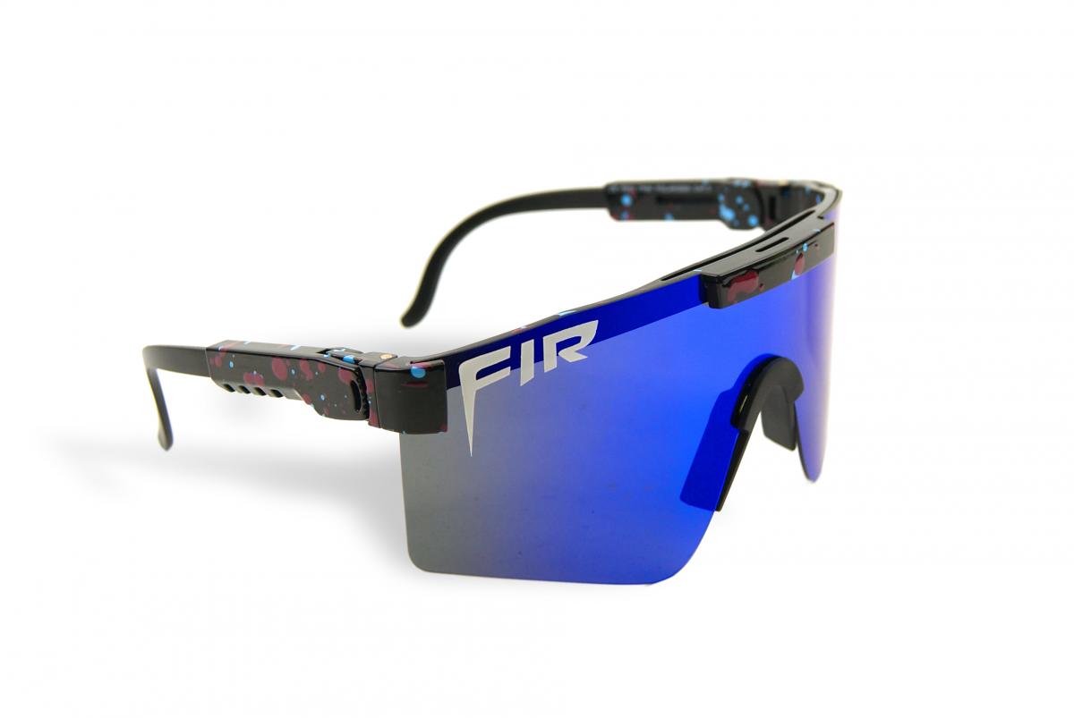 FIR BLUE & BLACK WRAP AROUND SUNGLASSES, UV400 POLARISED LENSES