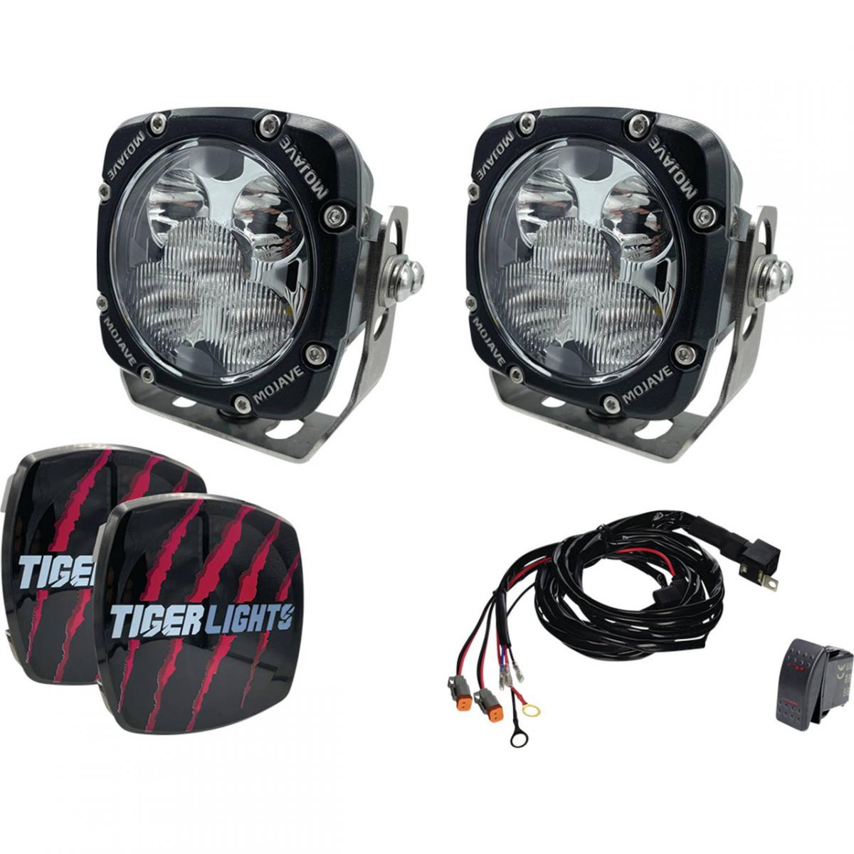 TIGER LIGHTS - MOJAVE DUAL 4" LED SPOT LIGHT 12/24V (KIT)