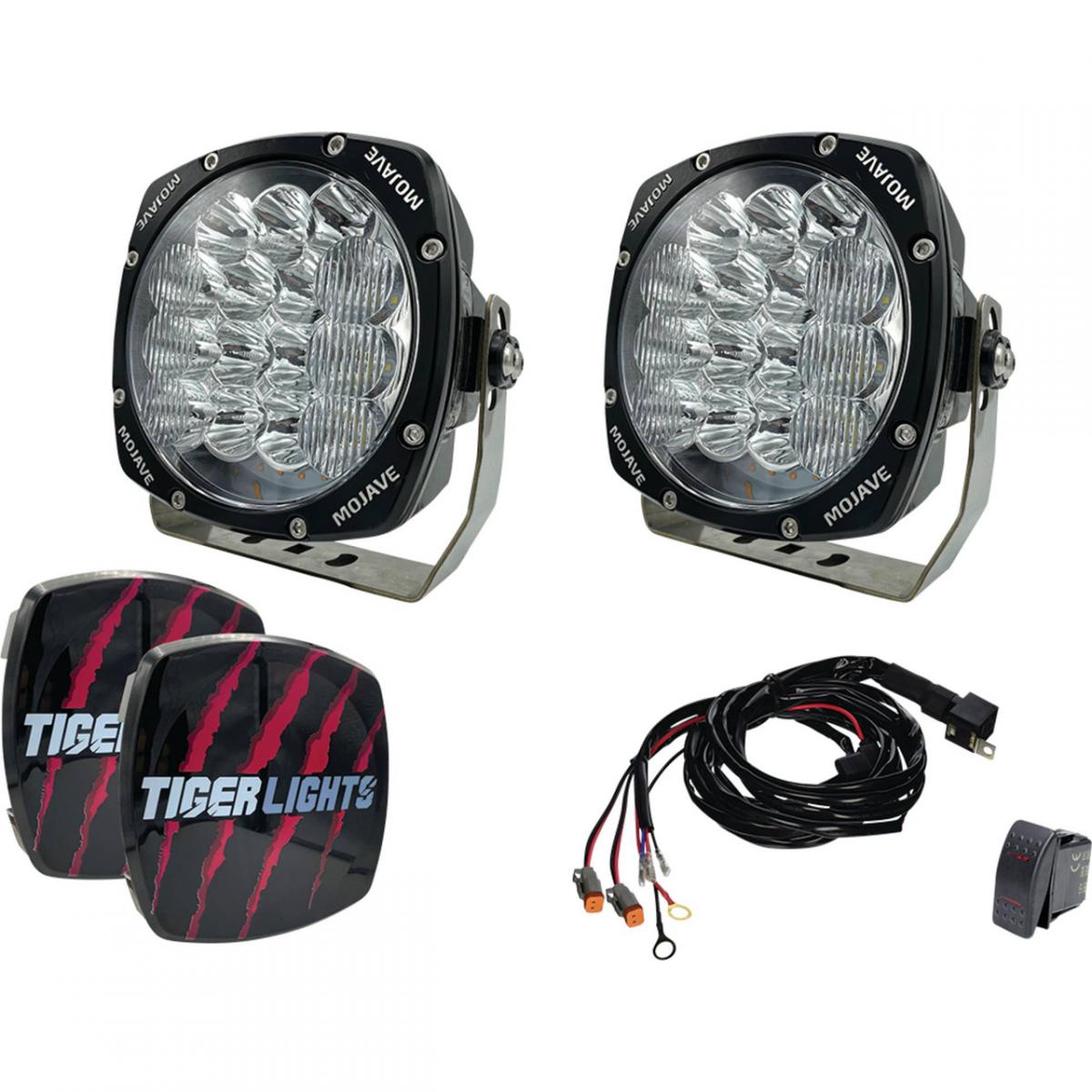 TIGER LIGHTS - MOJAVE DUAL 8" LED SPOT LIGHT 12/24V (KIT)